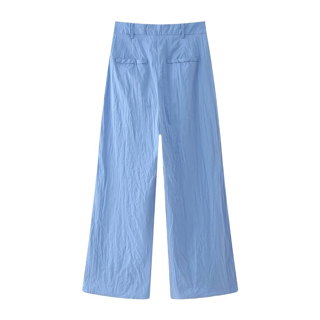 Y2K Asymmetrical Top and Low Rise Wide Leg Pant Set