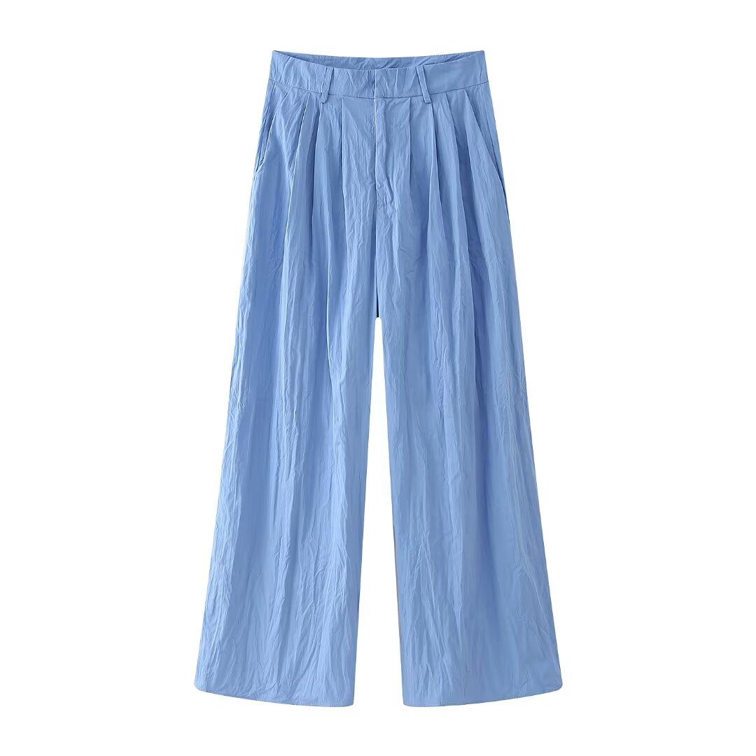 Y2K Asymmetrical Top and Low Rise Wide Leg Pant Set