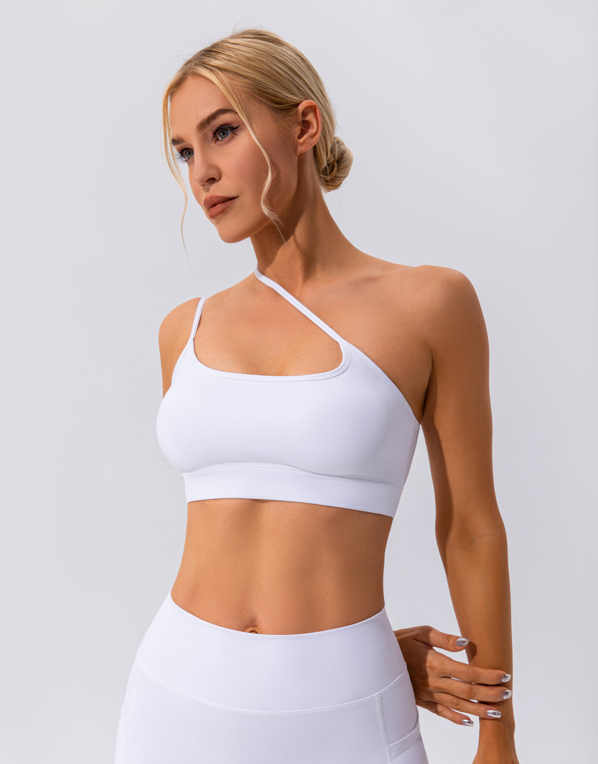 Nude Feel Asymmetrical Short 2-Piece Set - Conway Lifestyle