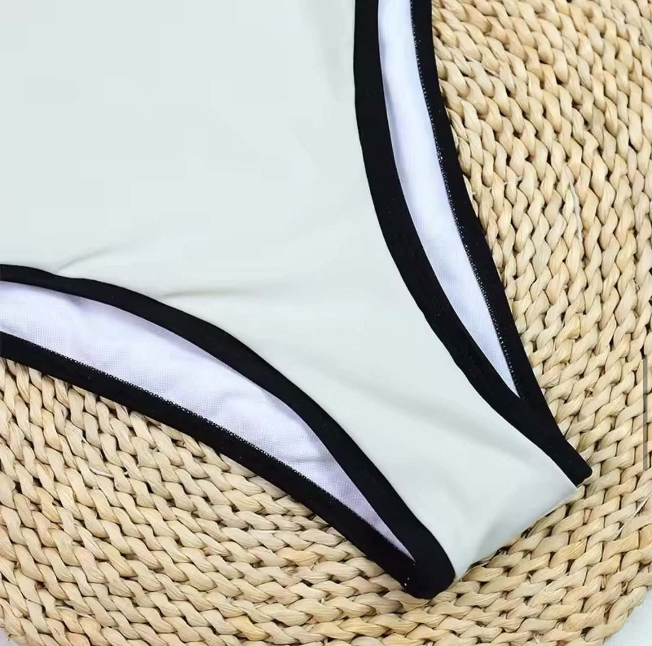 Minimalist Black & White One-Piece Swimsuit