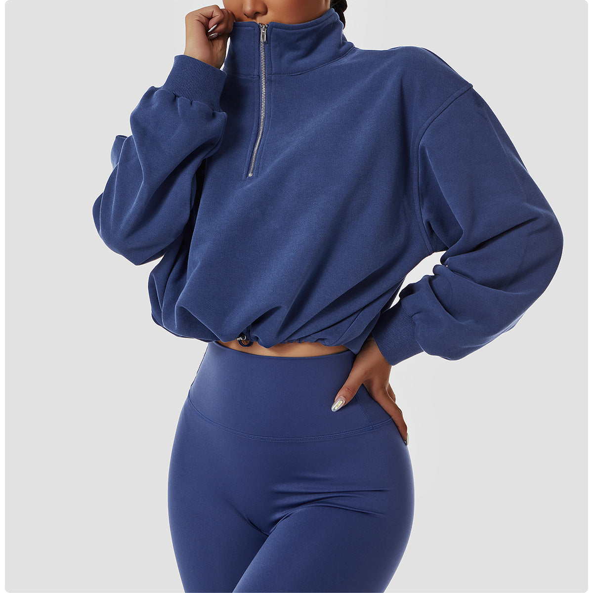 Oversized Drop Shoulder Crop Pullover Sweatshirt - Conway Lifestyle