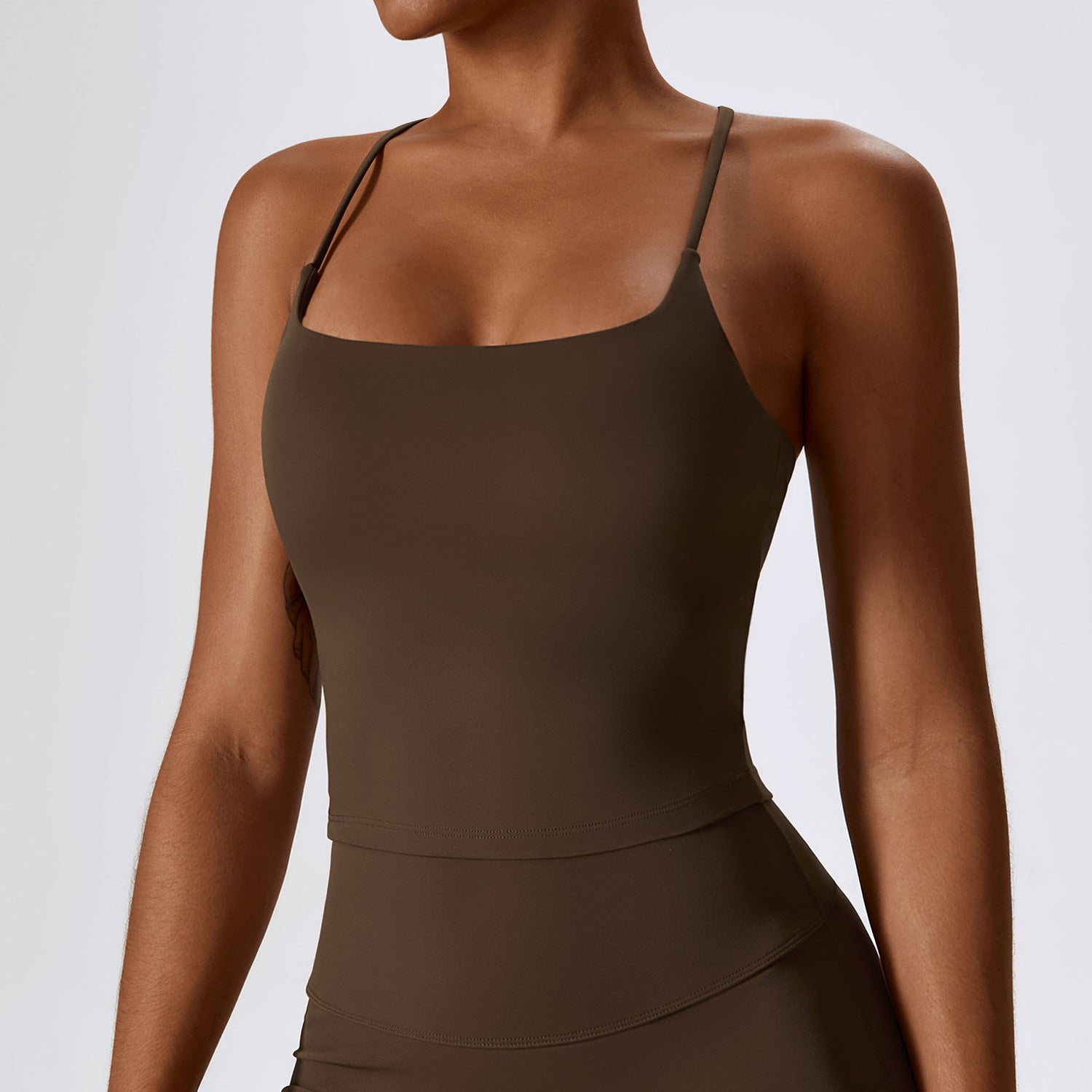 Nude Feel Midlength Criss Cross Yoga Top - Conway Lifestyle