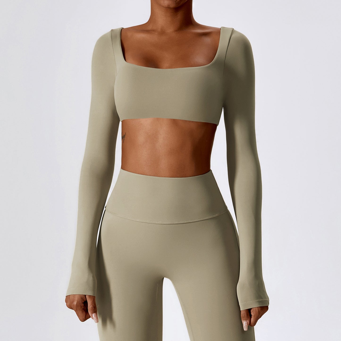 Nude Feel Long Sleeve Crop Yoga Top - Conway Lifestyle