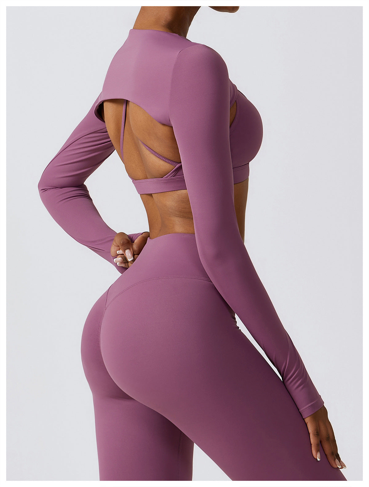 Nude Feel Waist Snatch and Booty Lift 3-Piece Yoga Set - Conway Lifestyle