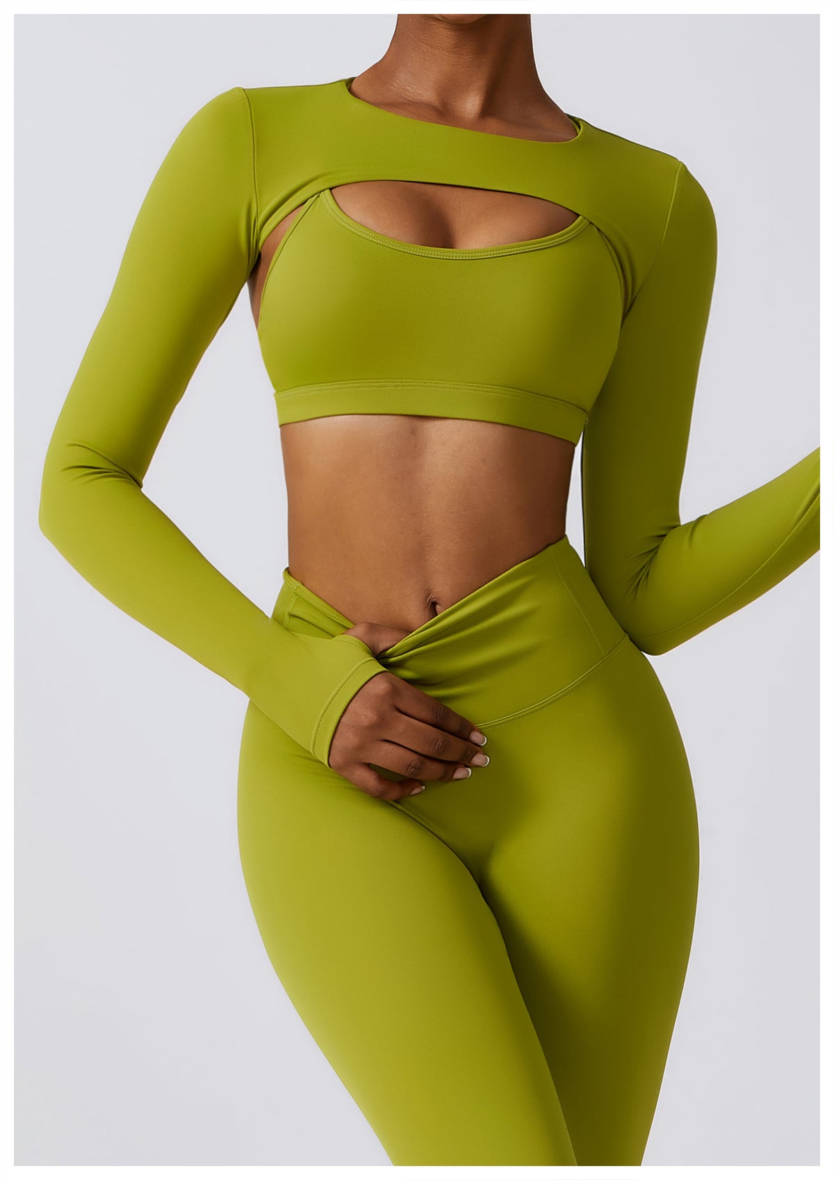 Nude Feel Waist Snatch and Booty Lift 3-Piece Yoga Set - Conway Lifestyle