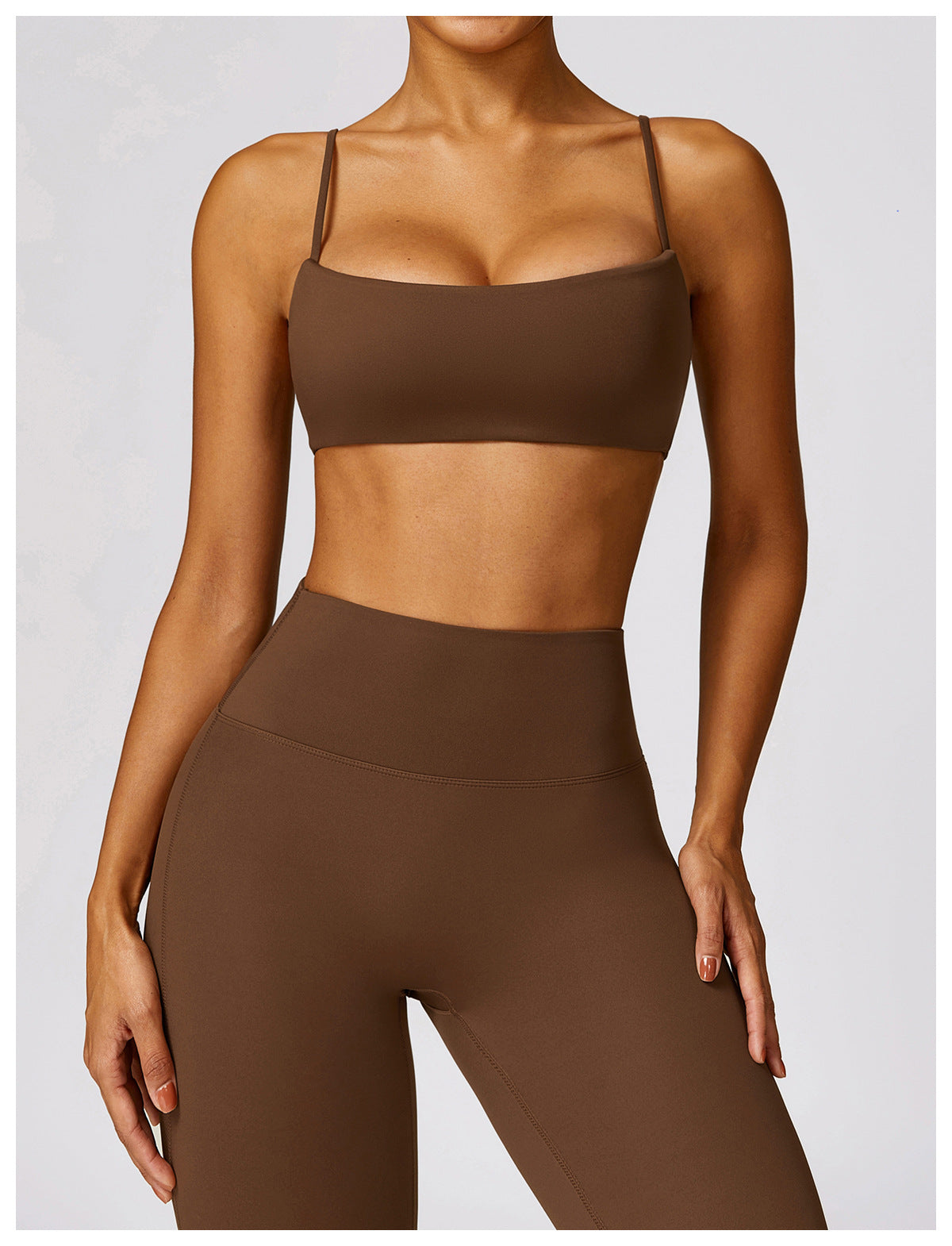 Nude Feel Spaghetti Strap Push Up Yoga Top 