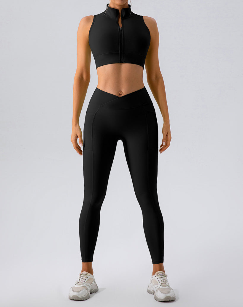 Zipper Midlength Yoga Tank Top - Conway Lifestyle