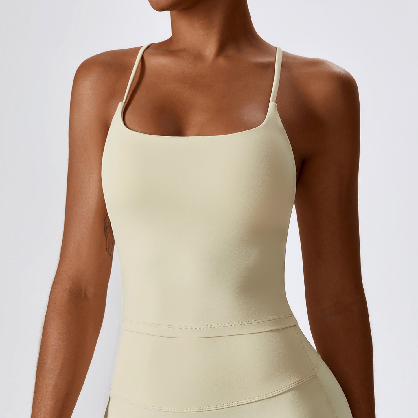 Nude Feel Midlength Criss Cross Yoga Top - Conway Lifestyle