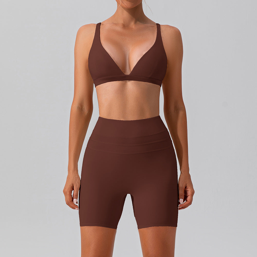 Nude Feel Yoga Athletic Short 2-Piece Set - Conway Lifestyle