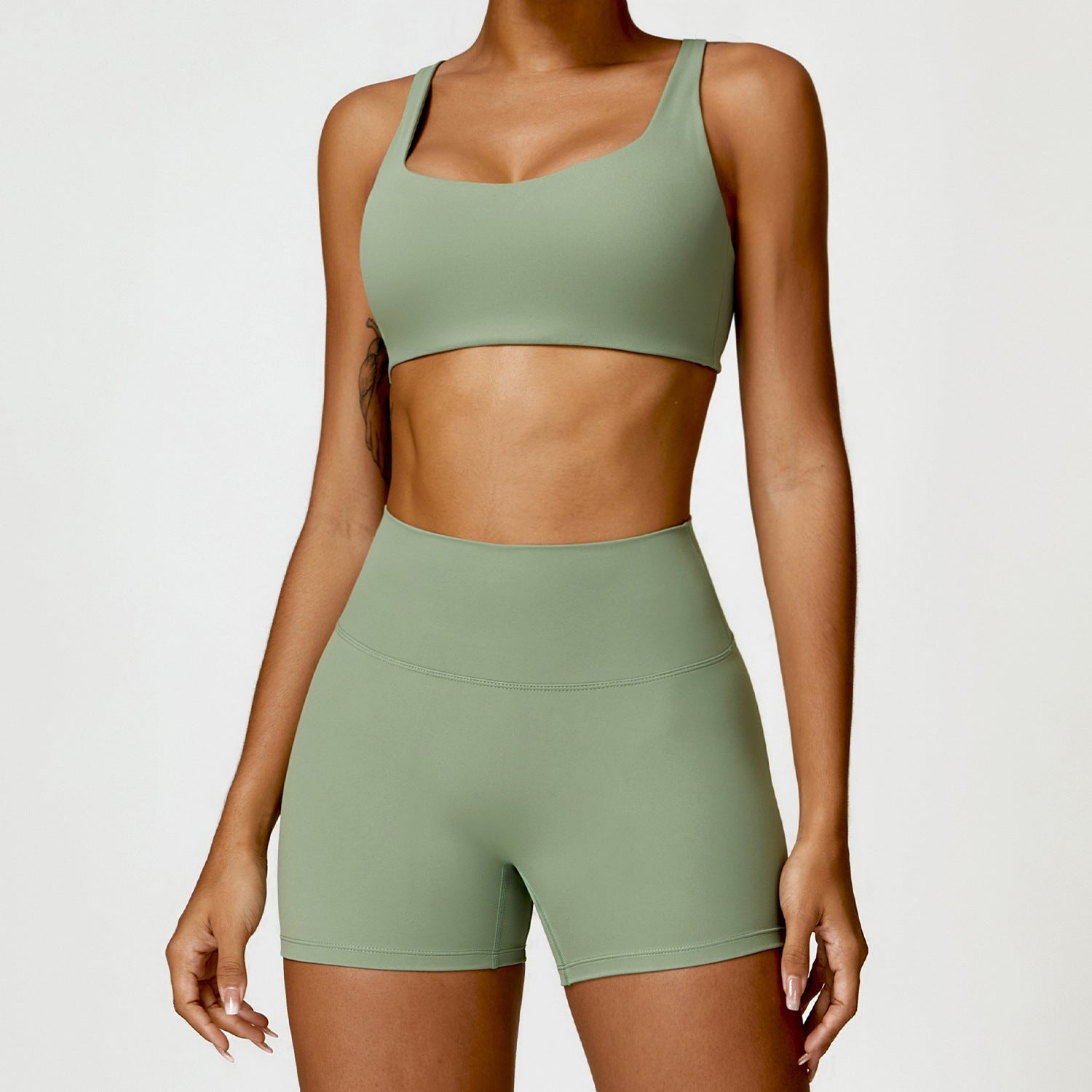 Nude Feel Athletic Short 2-Piece Set - Conway Lifestyle