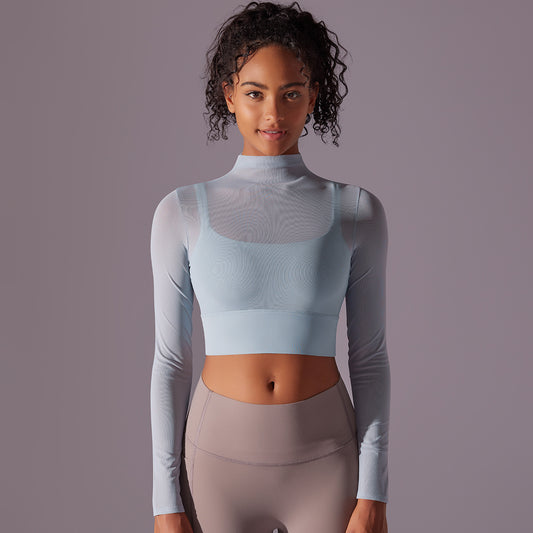 Mesh Long Sleeve Sports Bra - Conway Lifestyle