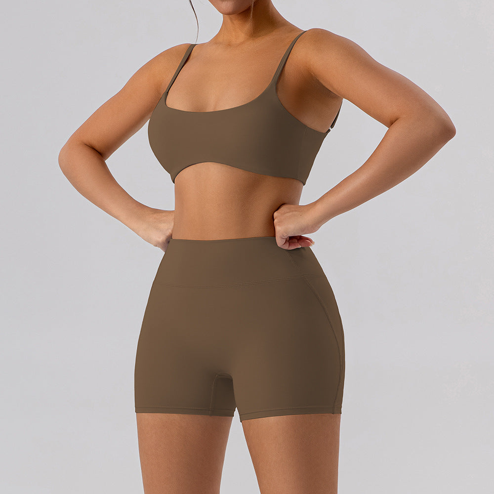 Nude Feel Bra Yoga 2-Piece Pant or Short Set - Conway Lifestyle