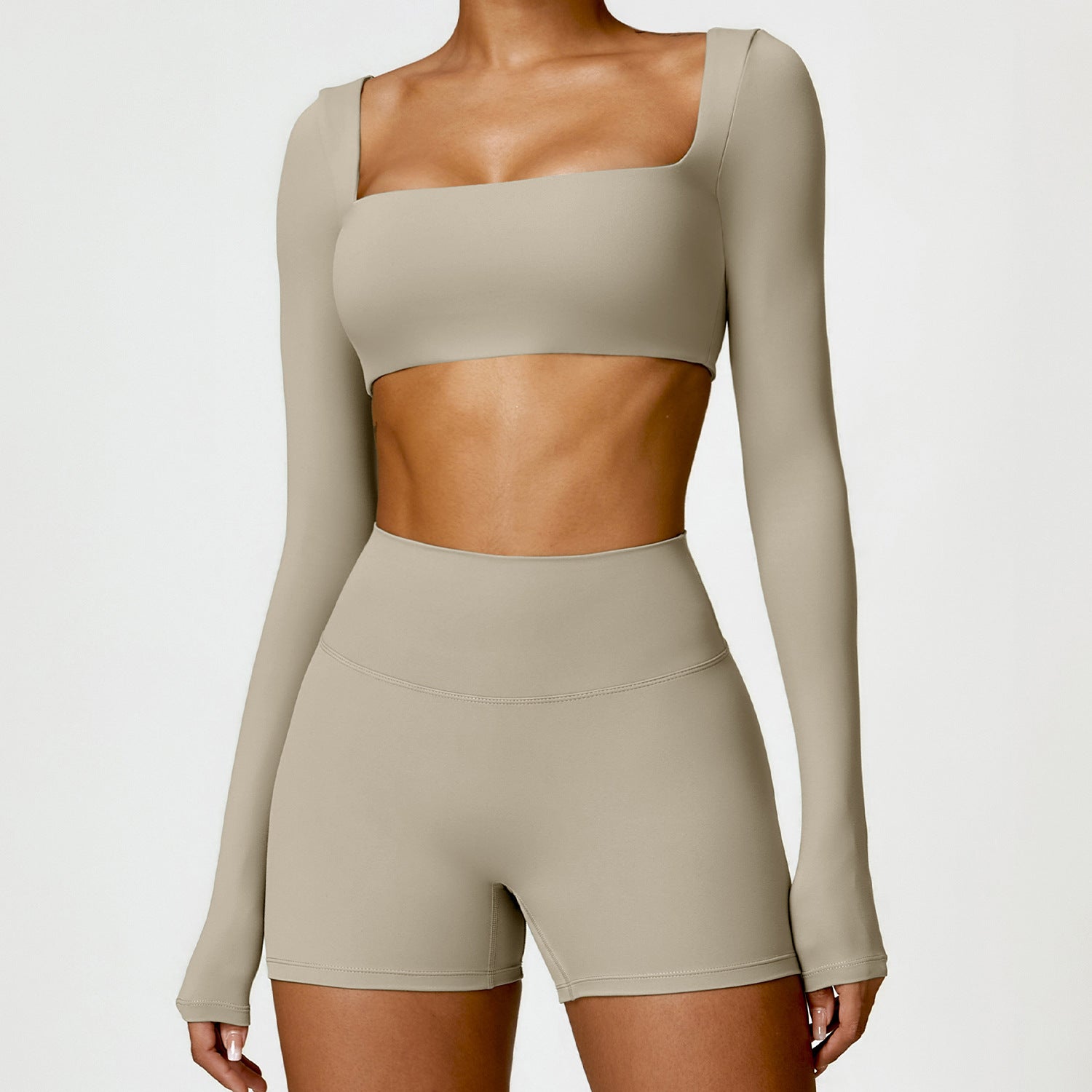 Nude Feel Long Sleeve Crop Yoga Top - Conway Lifestyle