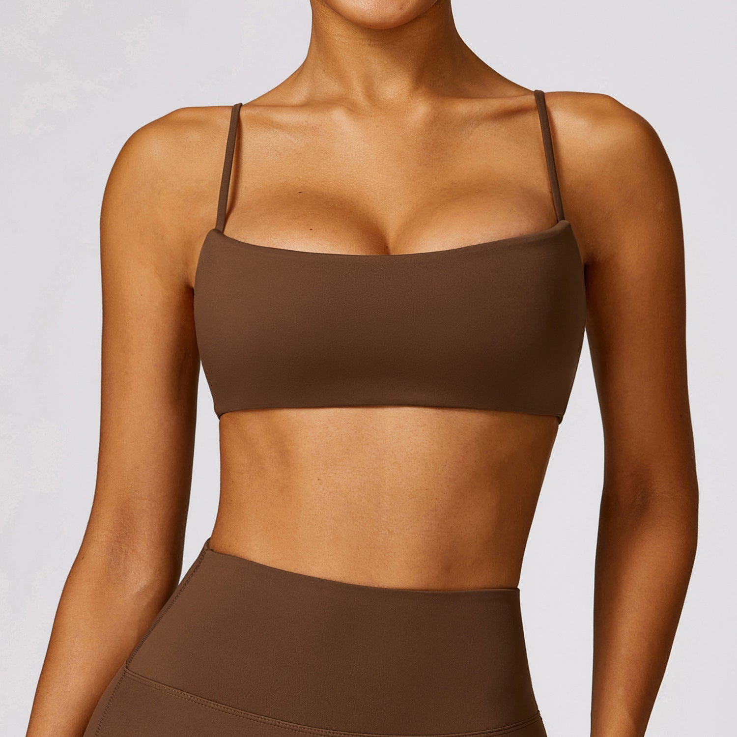 Nude Feel Spaghetti Strap Push Up Yoga Top 