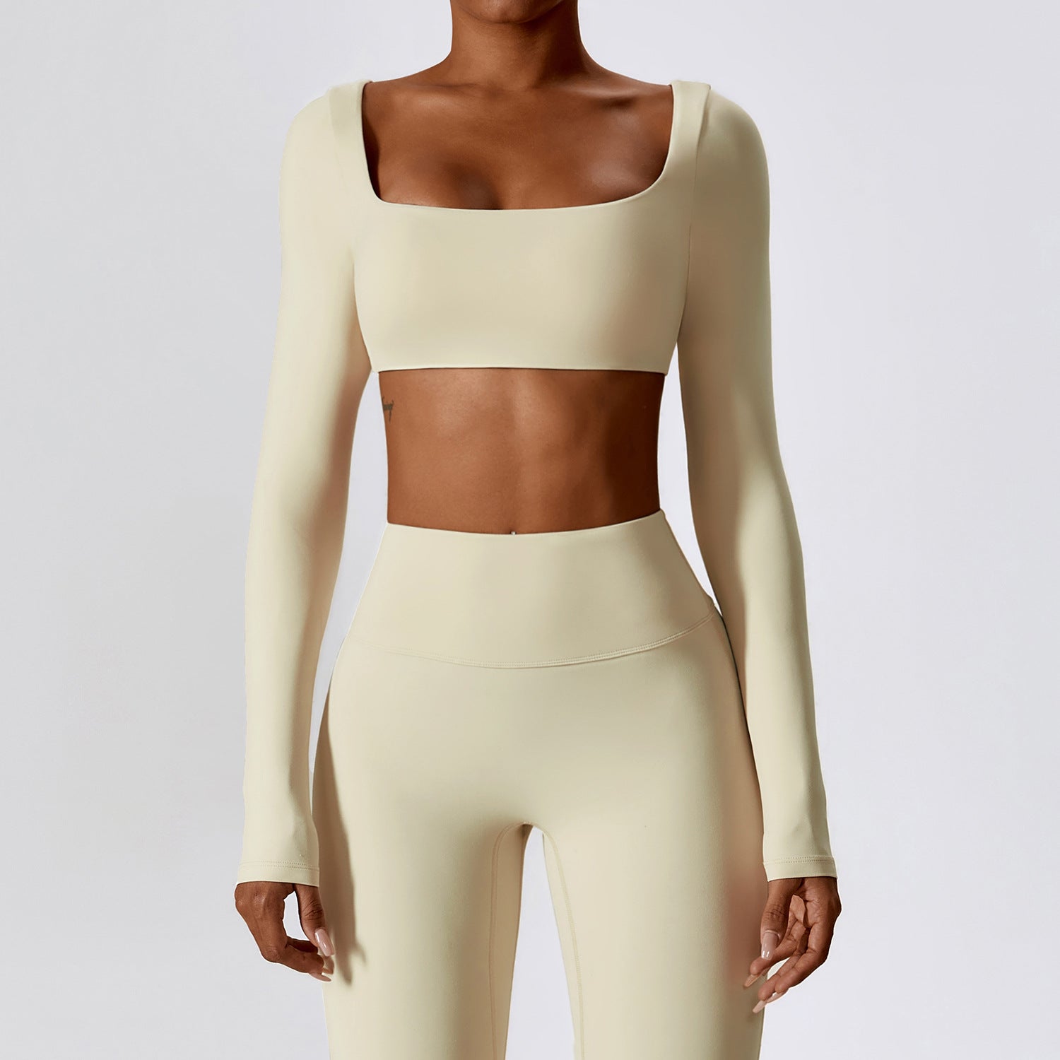 Nude Feel Long Sleeve Crop Yoga Top - Conway Lifestyle