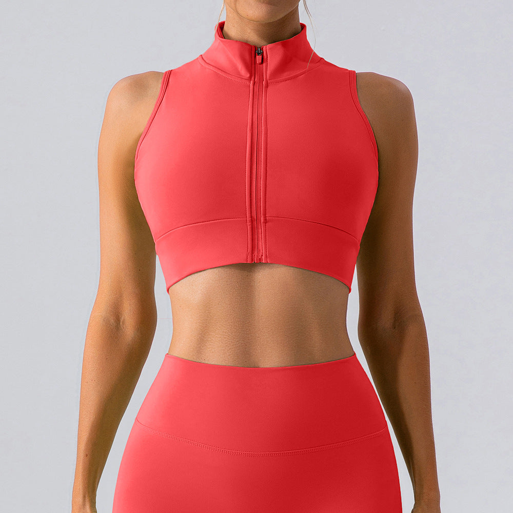 Zipper Midlength Yoga Tank Top - Conway Lifestyle