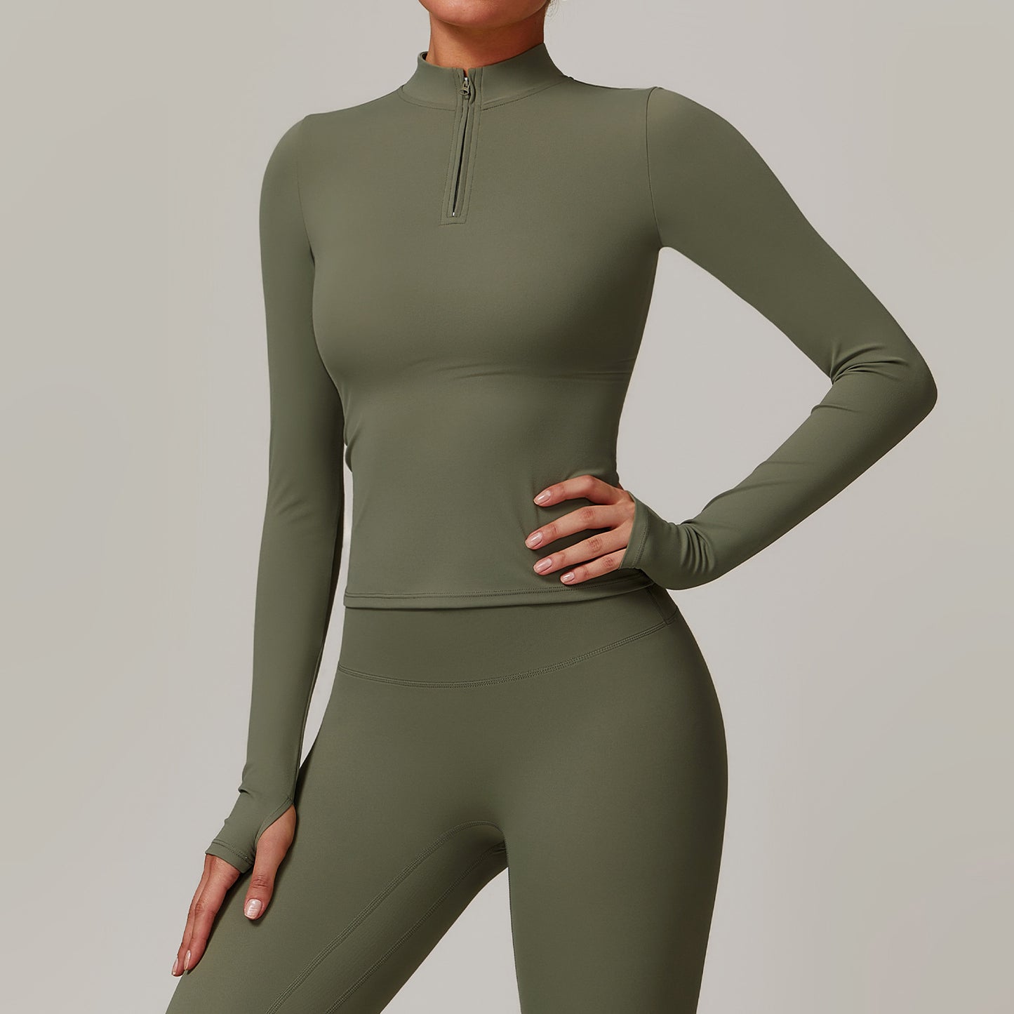 Nude Feel Long Sleeve Yoga Zip Top