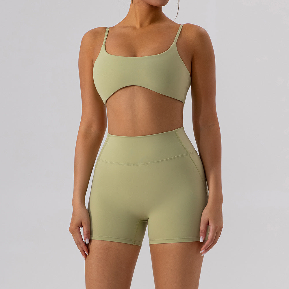 Nude Feel Bra Yoga 2-Piece Pant or Short Set - Conway Lifestyle