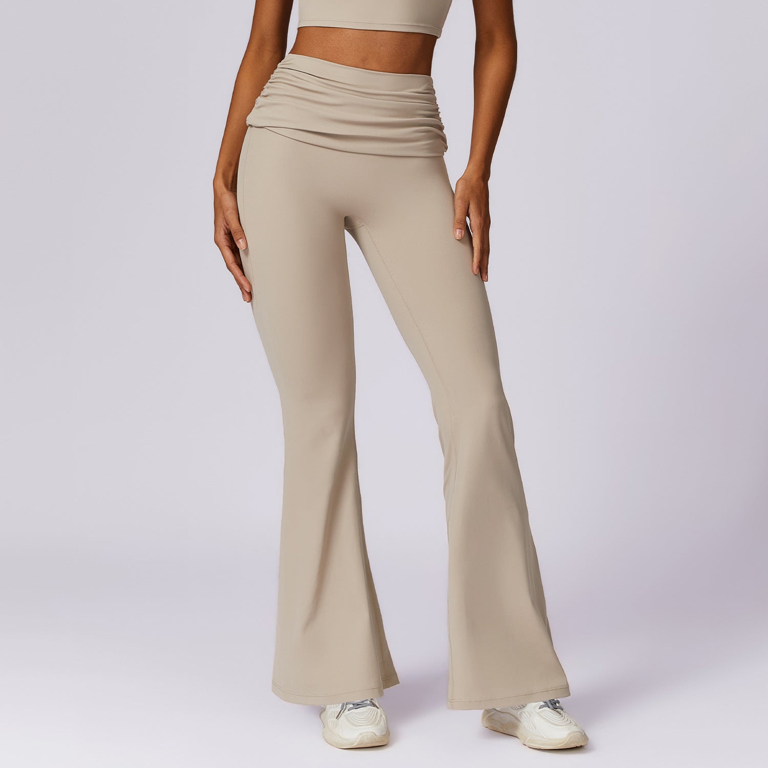 Fold Over Bell Bottom Yoga Pant - Conway Lifestyle