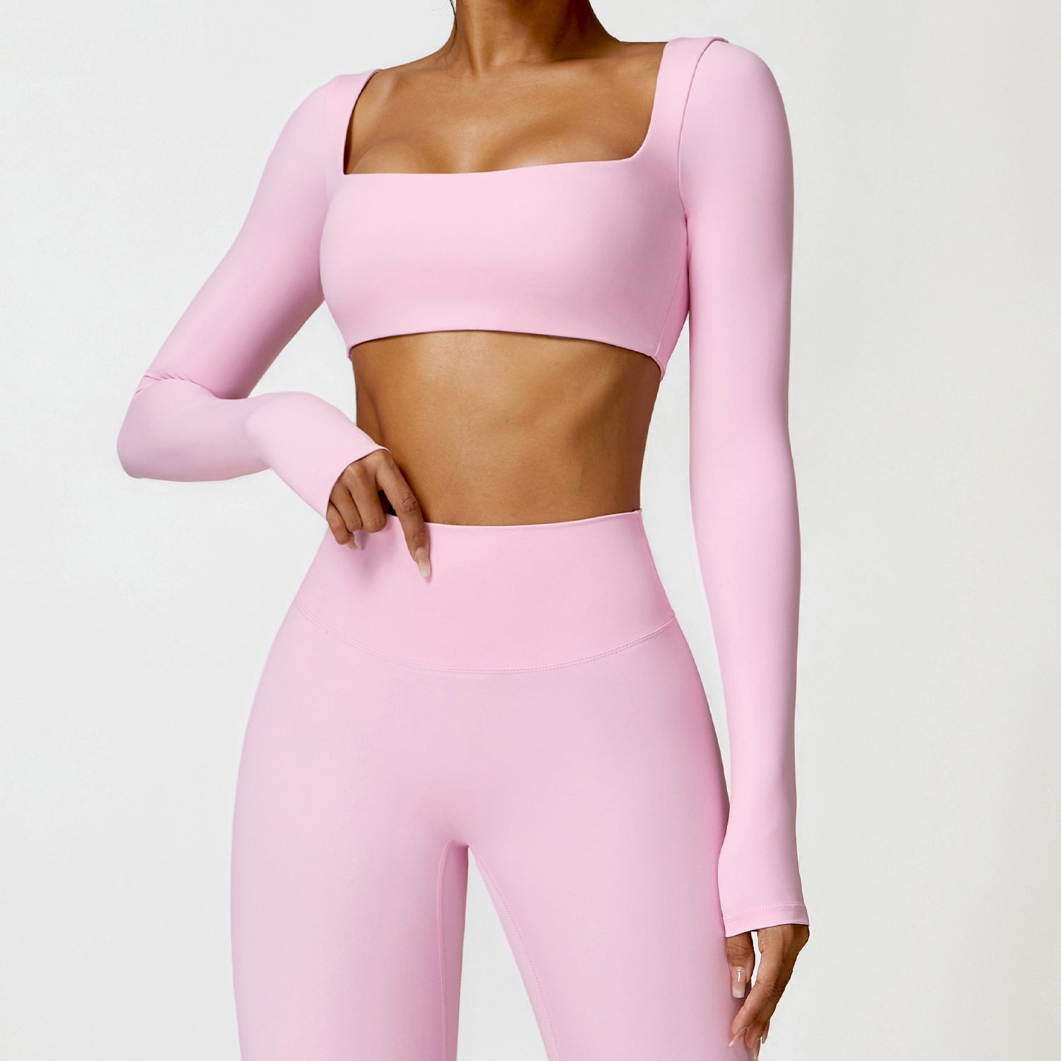 Nude Feel Long Sleeve Crop Yoga Top - Conway Lifestyle