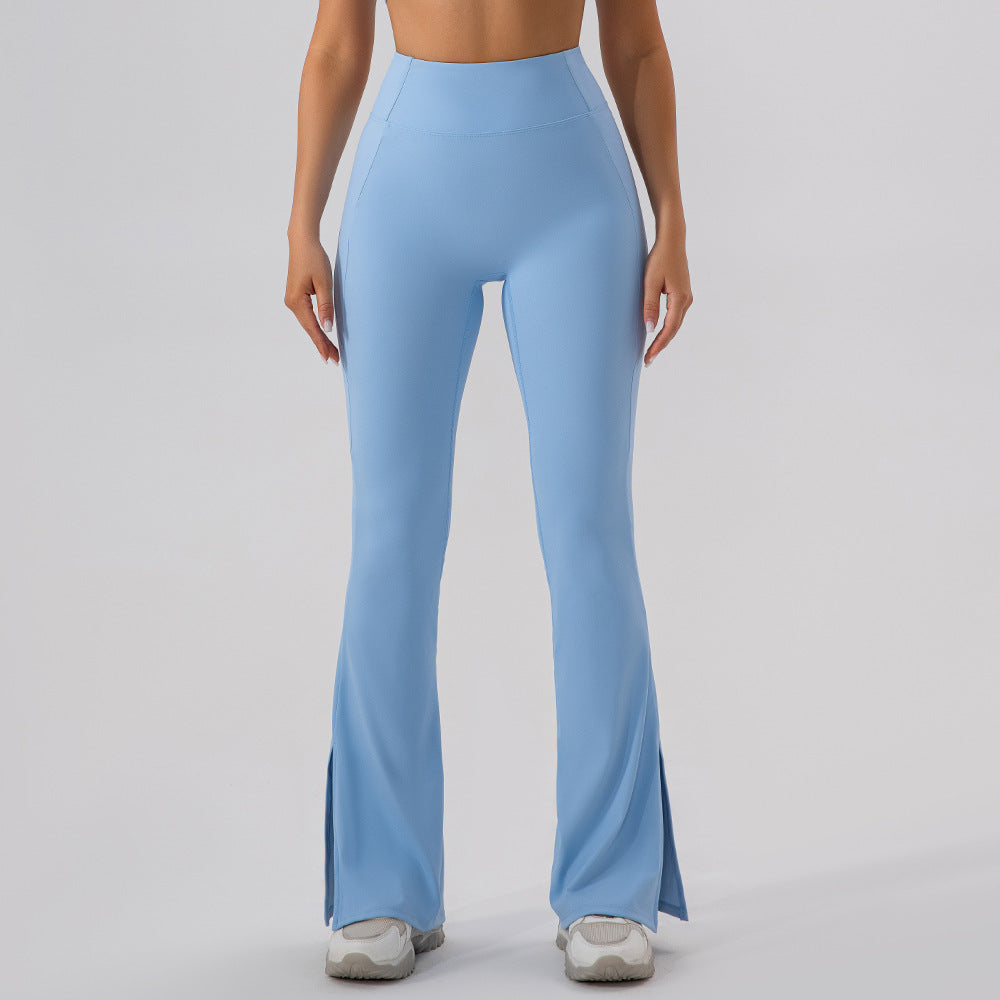 Nude Feel High Waist Split Flare Yoga Pants - Conway Lifestyle