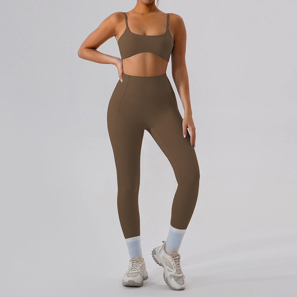 Nude Feel Bra Yoga 2-Piece Pant or Short Set - Conway Lifestyle