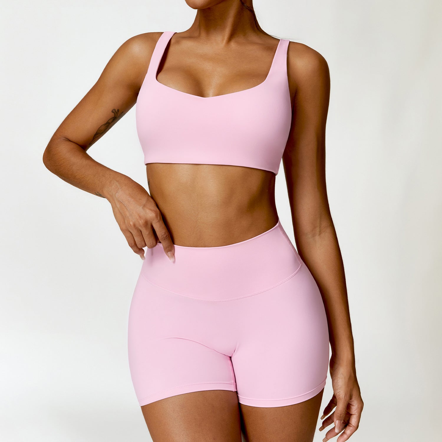 Nude Feel Athletic Short 2-Piece Set - Conway Lifestyle