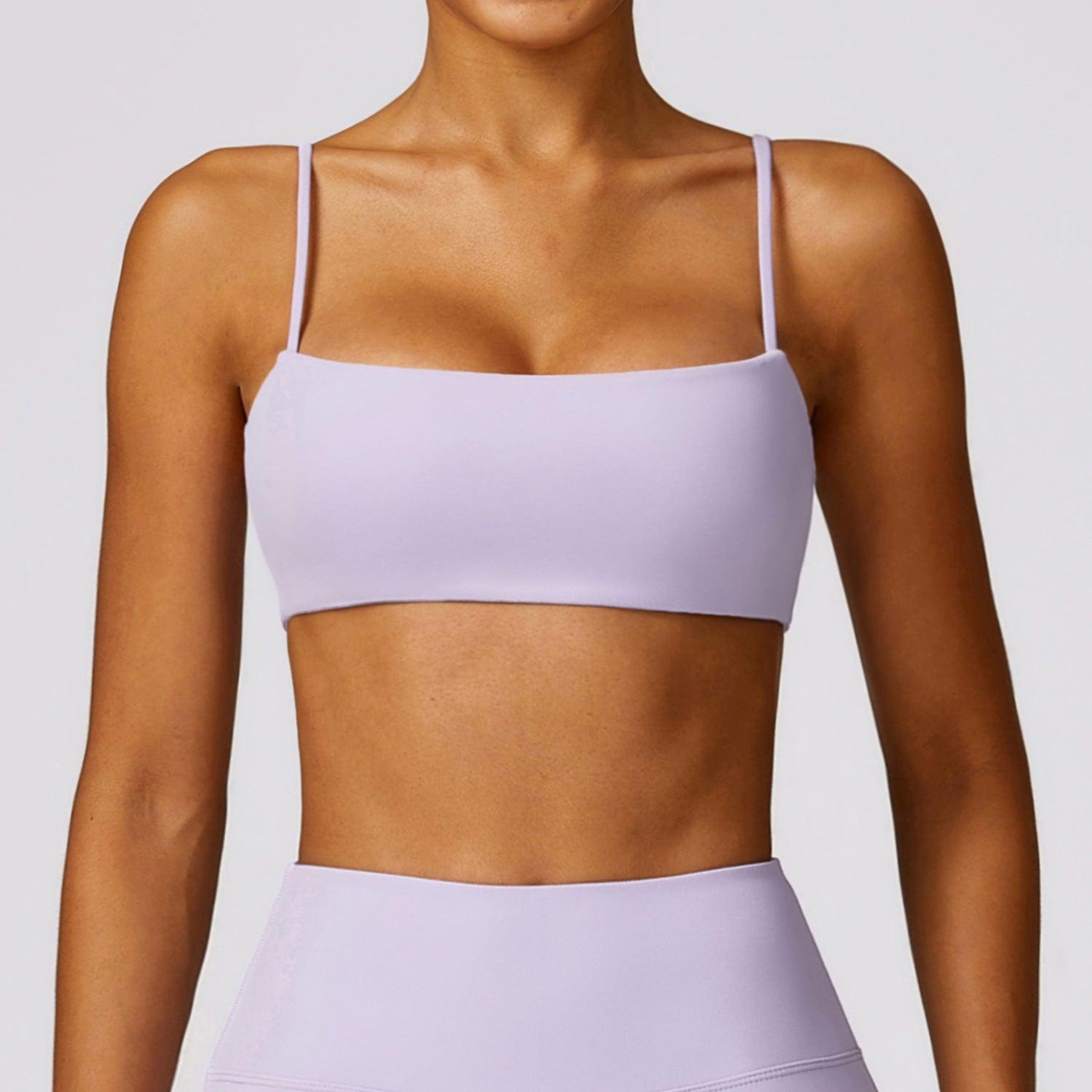 Nude Feel Spaghetti Strap Push Up Yoga Top 