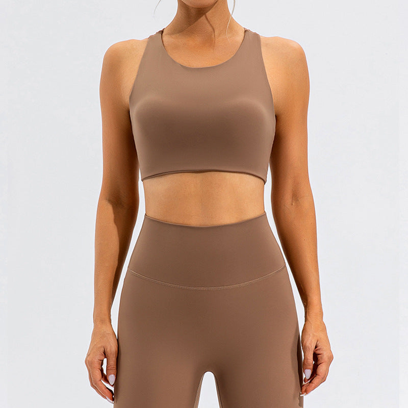 Nude Feel Asymmetrical Athletic Wear Open Back 2-Piece Set - Conway Lifestyle