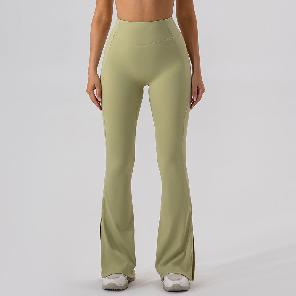 Nude Feel High Waist Split Flare Yoga Pants - Conway Lifestyle