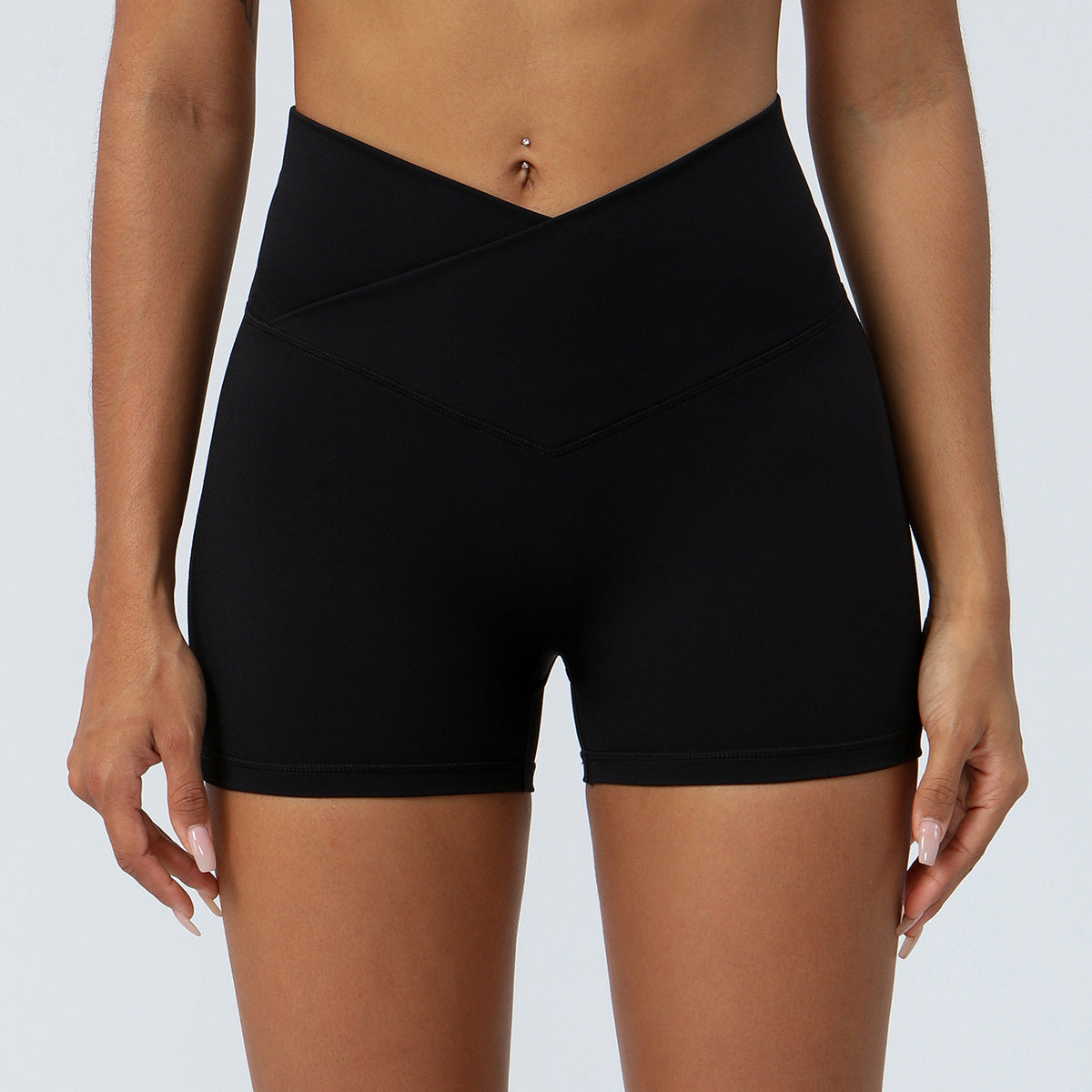 Nude Feel Front Dip Waist Snatching Yoga Short - Conway Lifestyle